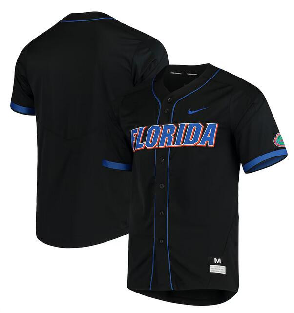 Men's Florida Gators Blank Black Stitched Baseball Jersey